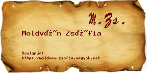 Moldván Zsófia névjegykártya