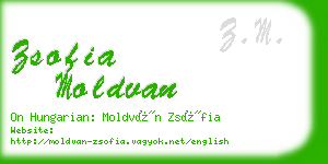 zsofia moldvan business card